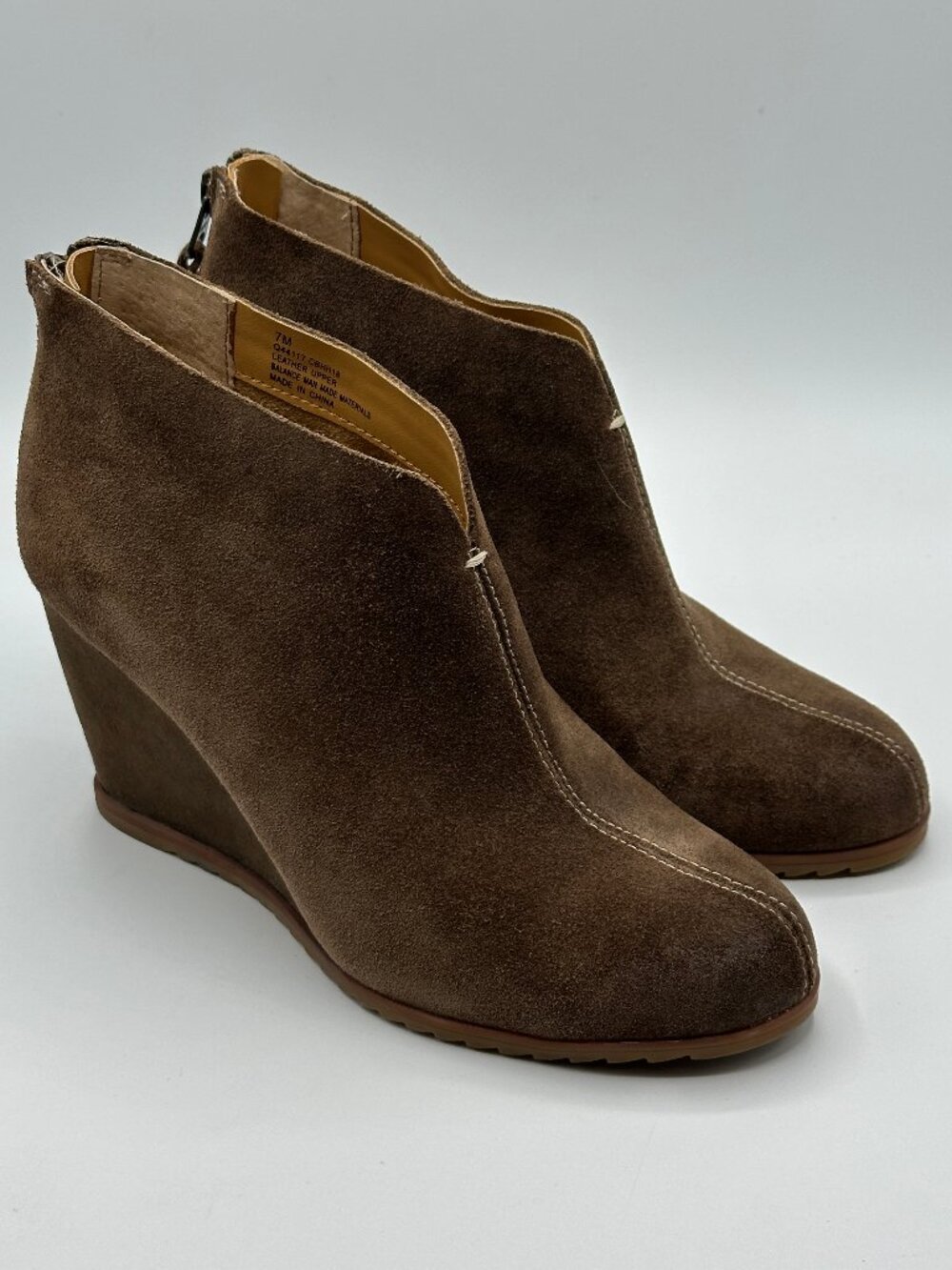 Korks Women's Brown Haldor Wedge Platform Ankle Bootie Size 7
